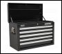 Sealey APCOMBOBBTK56 Superline PRO® Topchest & Rollcab Combination 10 Drawer with 148pc Tool Kit - Black