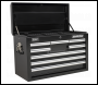 Sealey APCOMBOBBTK58 Superline PRO® Topchest & Rollcab Combination 15 Drawer with 148pc Tool Kit - Black