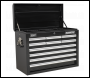 Sealey AP33109BCOMBO Topchest 10 Drawer with Ball-Bearing Slides - Black & 140pc Tool Kit