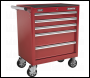 Sealey AP33459 Rollcab 5 Drawer with Ball-Bearing Slides - Red