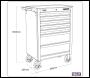 Sealey AP33479B Superline PRO® Rollcab 7 Drawer - Black