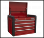 Sealey AP3401 Topchest 4 Drawer with Ball-Bearing Slides