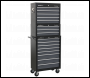 Sealey AP35STACK Tool Chest Combination 16 Drawer with Ball-Bearing Slides - Black/Grey