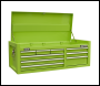 Sealey AP41STACKHVCOMBO American PRO® Topchest & Rollcab Combination 15 Drawer with 117pc Tool Kit- Green