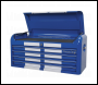 Sealey AP41104BWS Premier™ Retro Style Wide Topchest 4 Drawer - Blue with White Stripes