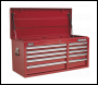 Sealey AP41110 Topchest 10 Drawer with Ball-Bearing Slides Heavy-Duty - Red