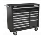 Sealey AP41120B Rollcab 12 Drawer with Ball-Bearing Slides Heavy-Duty - Black