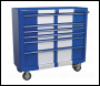 Sealey AP41206BWS Rollcab 6 Drawer Wide Retro Style - Blue with White Stripes
