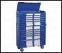 Sealey AP41COMBOBWS Retro Style Wide Topchest & Rollcab Combination 10 Drawer Blue/White Stripes