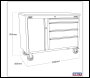 Sealey AP4804SS Mobile Stainless Steel Tool Cabinet 4 Drawer