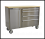 Sealey AP4804SS Mobile Stainless Steel Tool Cabinet 4 Drawer