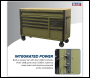 Sealey AP5210KBE Superline PRO® Mobile Trolley with Wooden Worktop & Power Bar 10 Drawer 1320mm