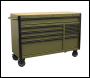 Sealey AP5210KBE Superline PRO® Mobile Trolley with Wooden Worktop & Power Bar 10 Drawer 1320mm