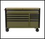 Sealey AP5210KBE Superline PRO® Mobile Trolley with Wooden Worktop & Power Bar 10 Drawer 1320mm