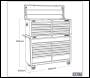Sealey AP52COMBO1 Superline PRO® Tool Chest Combination 23 Drawer - Red