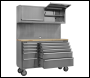 Sealey AP5520SS Premier™ Mobile Stainless Steel Tool Cabinet 10 Drawer with Backboard & 2 Wall Cupboards