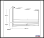 Sealey AP6103BE Superline PRO® Black Edition Top Hutch & 2 Drawer Riser 1549mm
