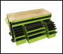 Sealey AP6115BE Superline PRO® Black Edition Mobile Trolley with Wooden Worktop 15 Drawer 1549mm