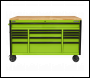 Sealey AP6115BE Superline PRO® Black Edition Mobile Trolley with Wooden Worktop 15 Drawer 1549mm