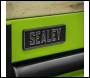Sealey AP6115BECOMBO1 Superline PRO® Black Edition Mobile Trolley with Wooden Worktop, Hutch & 2 Drawer Riser 15 Drawer 1549mm