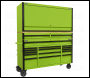 Sealey AP6115BECOMBO1 15 Drawer 1549mm Mobile Trolley with Wooden Worktop and Hutch and 2 Drawer Riser