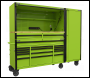 Sealey AP6115BECOMBO2 Superline PRO® Black Edition Mobile Trolley with Wooden Worktop, Hutch, 2 Drawer Riser & Side Locker 15 Drawer 1549mm
