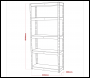 Sealey AP6150 Racking Unit with 5 Shelves 150kg Capacity Per Level