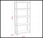 Sealey AP6150GS Racking Unit with 5 Shelves 150kg Capacity Per Level