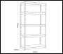 Sealey AP6350 Racking Unit with 5 Shelves 350kg Capacity Per Level