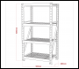 Sealey AP6372 Heavy-Duty Racking Unit with 4 Mesh Shelves 640kg Capacity Per Level 978mm