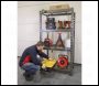Sealey AP6372 Heavy-Duty Racking Unit with 4 Mesh Shelves 640kg Capacity Per Level
