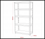 Sealey AP6500 Racking Unit with 5 Shelves 500kg Capacity Per Level