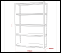Sealey AP6548 Racking Unit with 5 Shelves 600kg Capacity Per Level