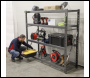 Sealey AP6572 Heavy-Duty Racking Unit with 4 Mesh Shelves 640kg Capacity Per Level