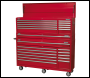 Sealey AP66COMBO1 Topchest, Mid-Box Tool Chest & Rollcab Combination 23 Drawer with Ball-Bearing Slides - Red