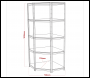 Sealey AP7150C Corner Racking Unit 5 Level 150kg Capacity Per Level