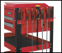 Sealey AP760M Superline PRO® Heavy-Duty Mobile Tool & Parts Trolley with Lockable Top & 2 Drawers - Red