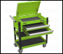 Sealey AP760MHV Heavy-Duty Mobile Tool & Parts Trolley 2 Drawers & Lockable Top - Green