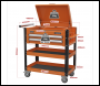 Sealey AP760MO Superline PRO® Heavy-Duty Mobile Tool & Parts Trolley with Lockable Top & 2 Drawers - Orange