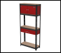 Sealey AP830R Shelving Unit 4-Tier with Cupboard & Drawer
