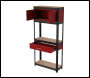Sealey AP830R Shelving Unit 4-Tier with Cupboard & Drawer