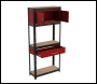 Sealey AP830R Shelving Unit 4-Tier with Cupboard & Drawer