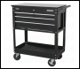 Sealey AP850MB Heavy-Duty Mobile Tool & Parts Trolley with 4 Drawers & Lockable Top - Black