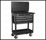 Sealey AP850MB Heavy-Duty Mobile Tool & Parts Trolley with 4 Drawers & Lockable Top - Black