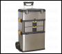 Sealey AP855 Mobile Stainless Steel/Composite Toolbox - 3 Compartment