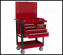Sealey AP890M Superline PRO® Heavy-Duty Mobile Tool & Parts Trolley with 5 Drawers & Lockable Top