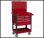 Sealey AP890M Superline PRO® Heavy-Duty Mobile Tool & Parts Trolley with 5 Drawers & Lockable Top