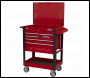 Sealey AP890M Superline PRO® Heavy-Duty Mobile Tool & Parts Trolley with 5 Drawers & Lockable Top