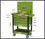 Sealey AP890MHV Superline PRO® Heavy-Duty Mobile Tool & Parts Trolley with 5 Drawers and Lockable Top - Hi-Vis Green
