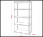 Sealey AP900R Racking Unit with 5 Shelves 340kg Capacity Per Level